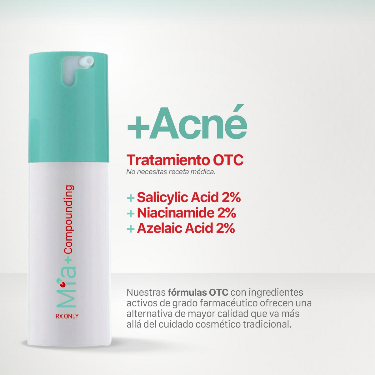 +Acné · Mía+ Compounding