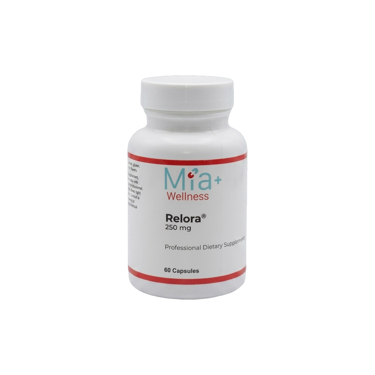 Relora 250mg · Mia+Wellness (60 Capsules)