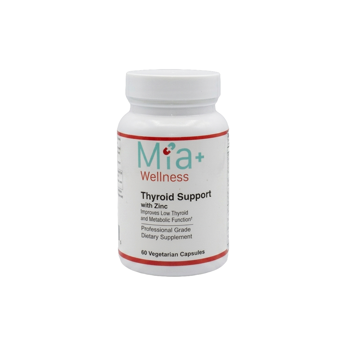 Thyroid Support With Zinc · Mia+Wellness (60 Vegetarian Capsules)