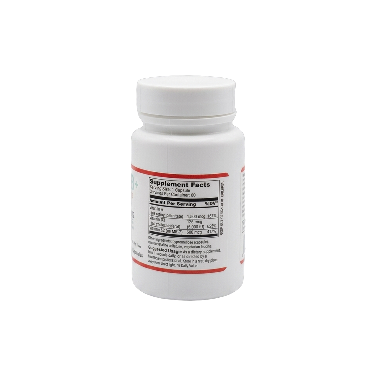 Vitamin A, D3 & K2 · Mia+Wellness (60 Vegetarian Capsules)