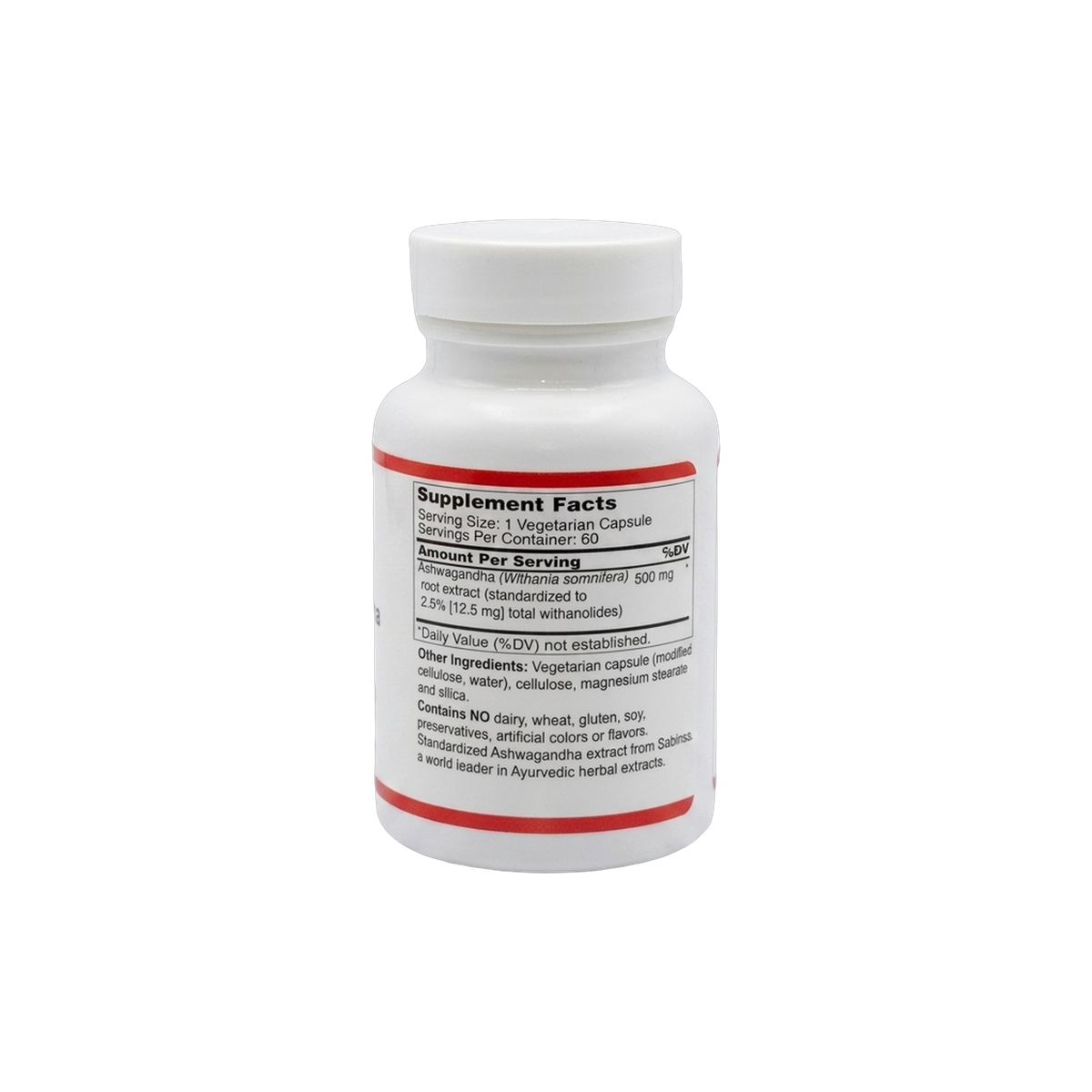 Ashwagandha Extract 500mg Mia+Wellness (60 Vegetarian Capsules)