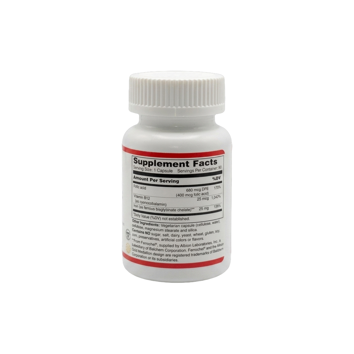 Iron 25mg · Mia+Wellness (90 Capsules)