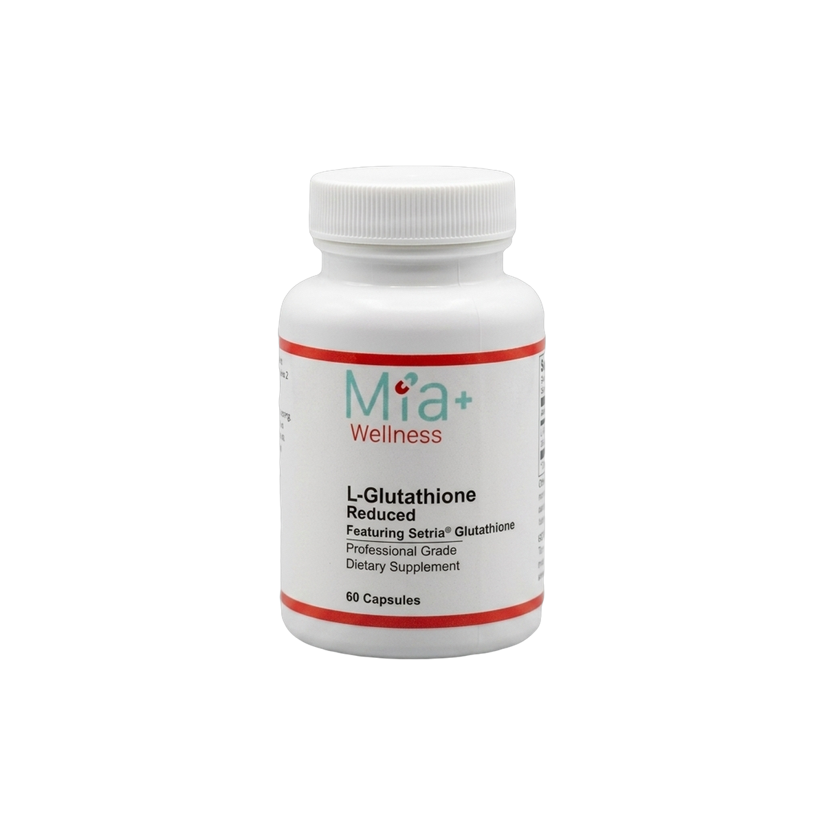L-Glutathione Reduced · Mia+Wellness (60 Capsules)