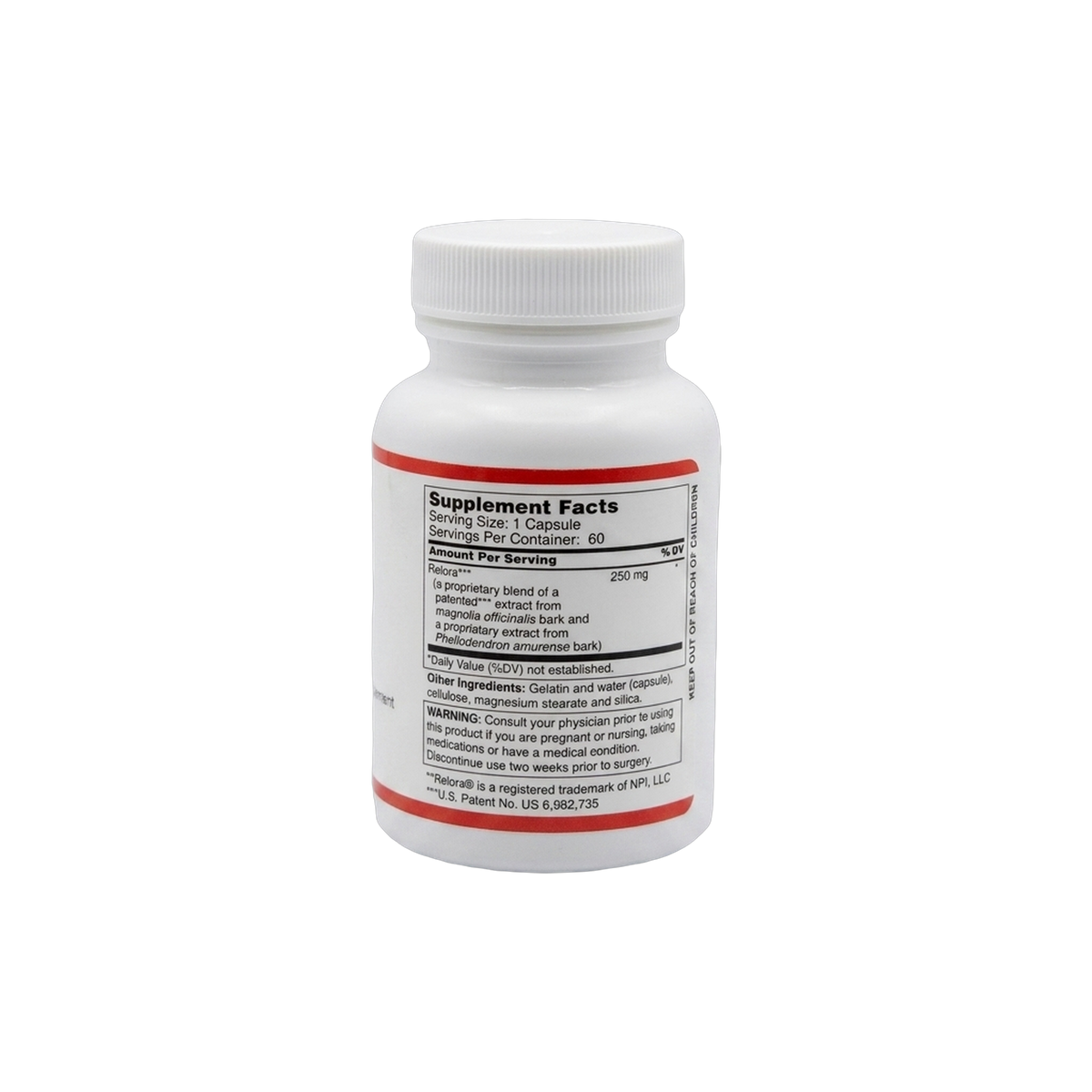 Relora 250mg · Mia+Wellness (60 Capsules)